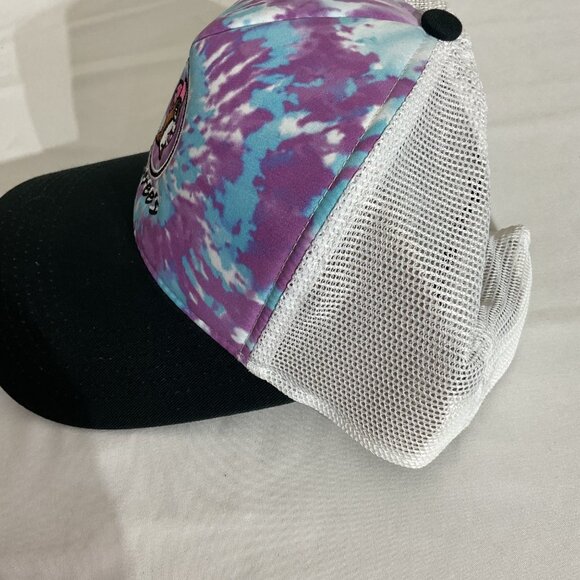 Buc-ees Tie-Dye Mesh Snapback Trucker Hat Purple & Blue - Picture 4 of 5